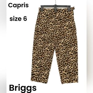 Briggs Wildcat Animal Print Pants Size 6